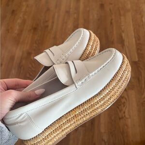 Cecelia Leather Espadrille Loafers